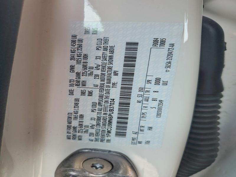 Aukcja sprzedaży 2023 Ford Escape, vin: 1FMCU9MN6PUB37034, numer aukcji: 55366016