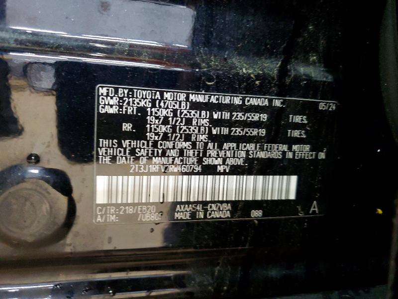 Aukcja sprzedaży 2024 Toyota Rav4, vin: 2T3J1RFV2RW460794, numer aukcji: 52861046