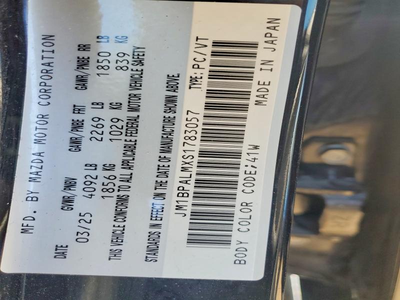 52222196 :رقم المزاد ، JM1BPALMXS1783057 vin ، 2025 Mazda 3 مزاد بيع
