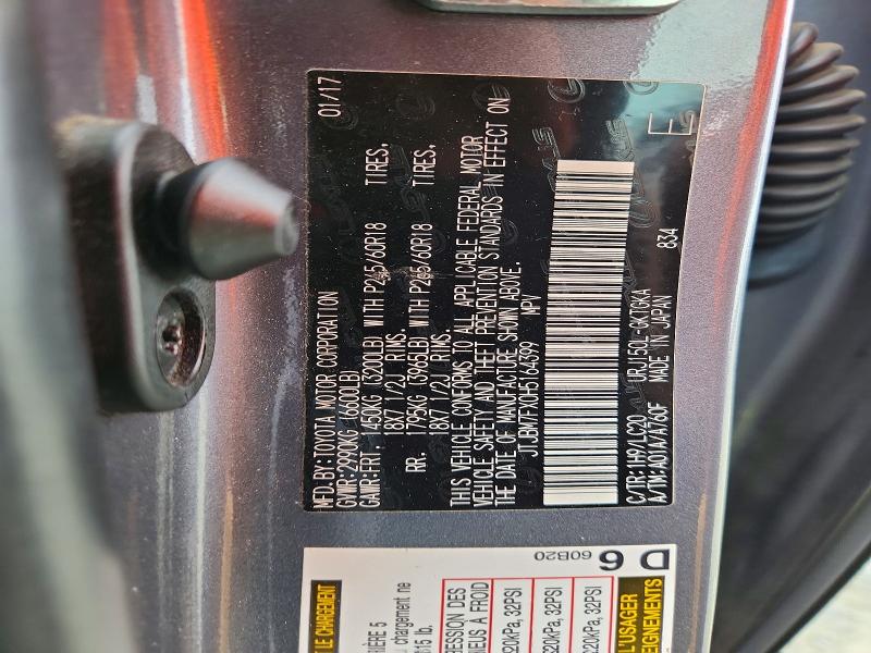 2017 Lexus Gx მანქანა იყიდება აუქციონზე, vin: JTJBM7FX0H5164399, აუქციონის ნომერი: 54552936