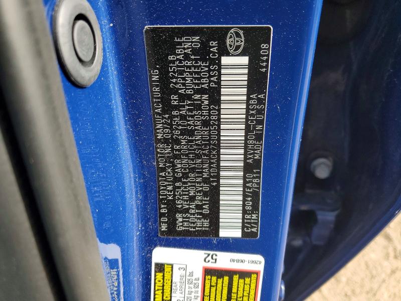 53820036 :رقم المزاد ، 4T1DAACK7SU052802 vin ، 2025 Toyota Camry مزاد بيع