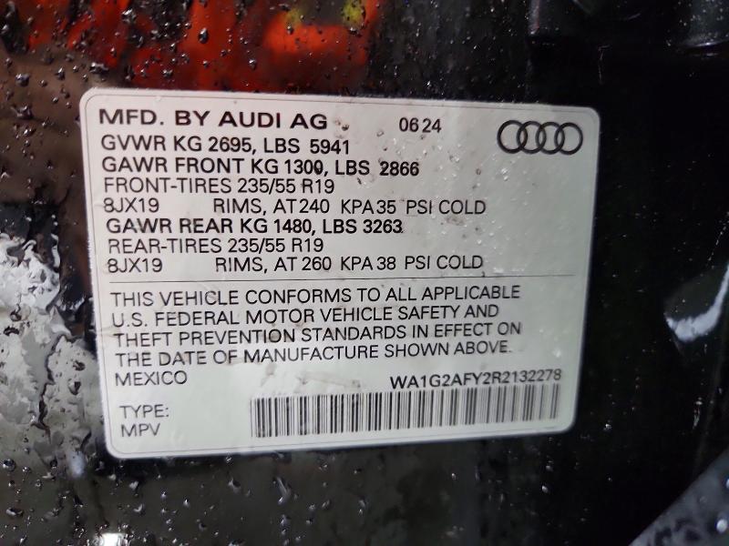 Aukcja sprzedaży 2024 Audi Q5 E, vin: WA1G2AFY2R2132278, numer aukcji: 52384706