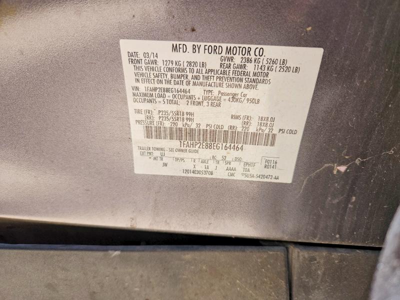 53608706 :رقم المزاد ، 1FAHP2E88EG164464 vin ، 2014 Ford Taurus مزاد بيع