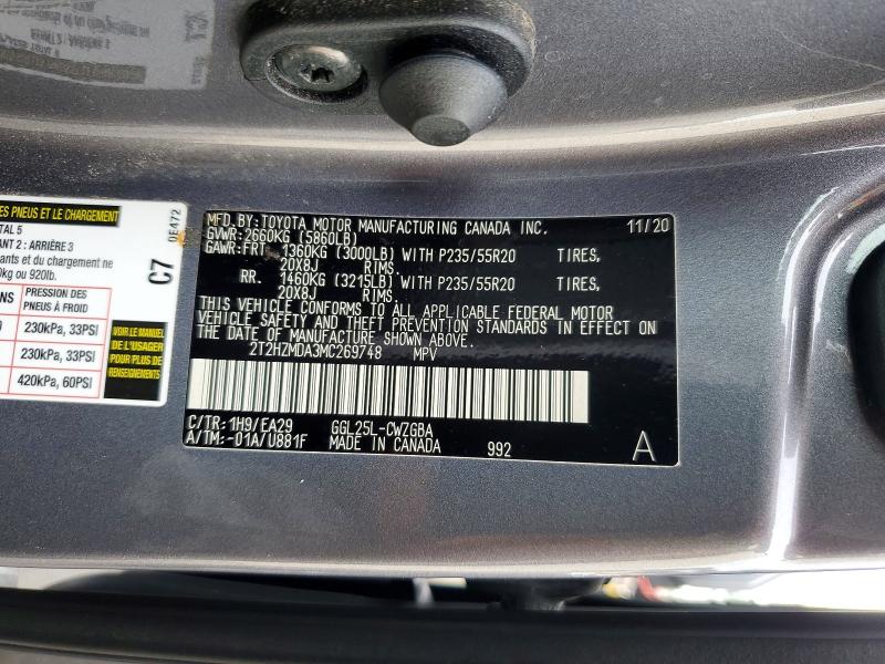 Продажа на аукционе авто 2021 Lexus Rx, vin: 2T2HZMDA3MC269748, номер лота: 54517606
