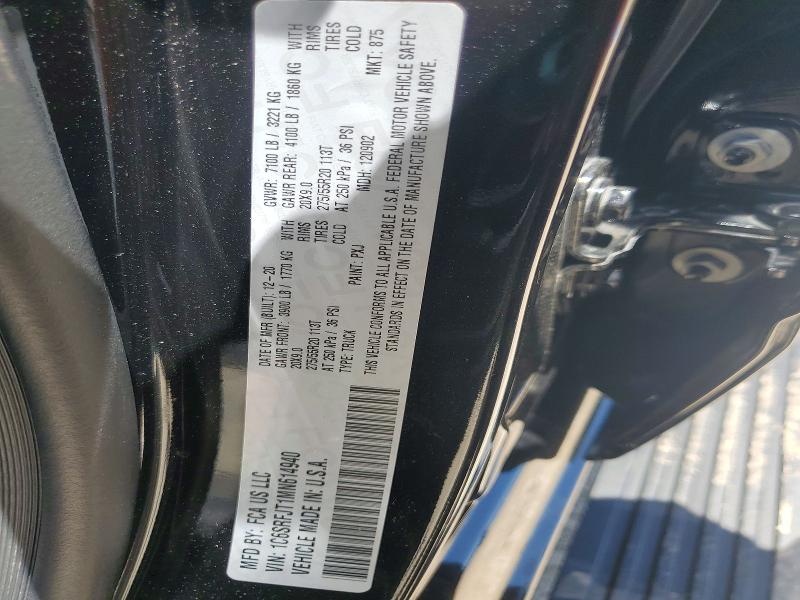 Продажа на аукционе авто 2021 Ram 1500, vin: 1C6SRFJT1MN614940, номер лота: 55242816