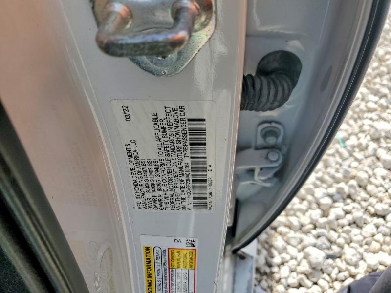 Aukcja sprzedaży 2022 Honda Accord, vin: 1HGCV3F23NA018164, numer aukcji: 54627446