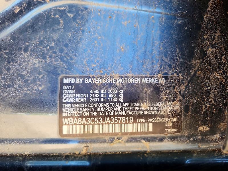 Продаж на аукціоні авто 2018 Bmw 320, vin: WBA8A3C53JA357819, номер лоту: 54645256
