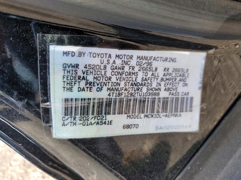 1996 Toyota Avalon მანქანა იყიდება აუქციონზე, vin: 4T1BF12B2TU103988, აუქციონის ნომერი: 54209256