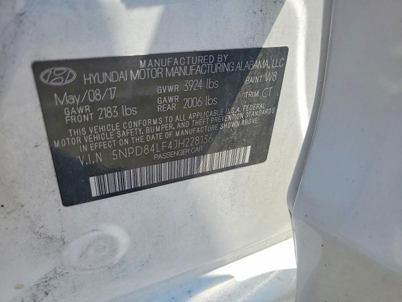 55218446 :رقم المزاد ، 5NPD84LF4JH228136 vin ، 2018 Hyundai Elantra مزاد بيع