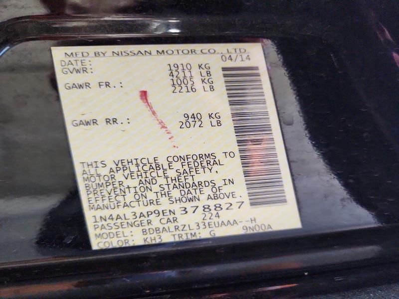 55604606 :رقم المزاد ، 1N4AL3AP9EN378827 vin ، 2014 Nissan Altima مزاد بيع