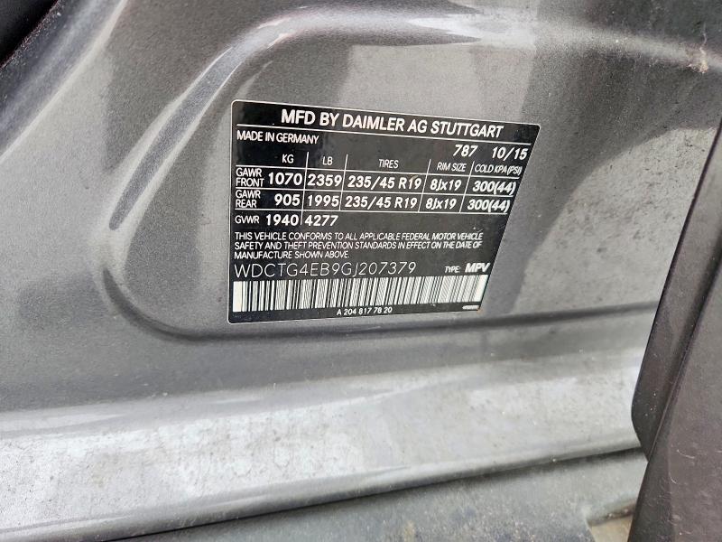 50743256 :رقم المزاد ، WDCTG4EB9GJ207379 vin ، 2016 Mercedes-benz Gla مزاد بيع