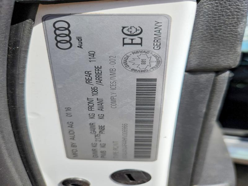 Aukcja sprzedaży 2017 Audi A4, vin: WAUANAF44HN006966, numer aukcji: 55158736