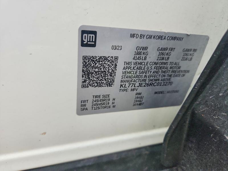 Продажа на аукционе авто 2024 Chevrolet Trax, vin: KL77LJE26RC013270, номер лота: 53989026