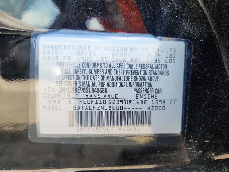 Продаж на аукціоні авто 2025 Nissan Versa, vin: 3N1CN8EV6SL845686, номер лоту: 53890426