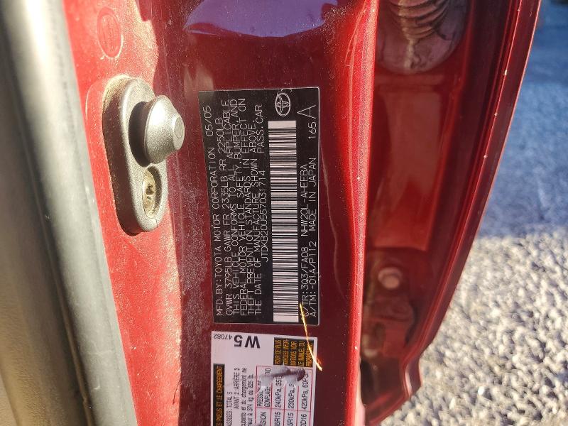 Aukcja sprzedaży 2005 Toyota Prius, vin: JTDKB20U557031714, numer aukcji: 52720416