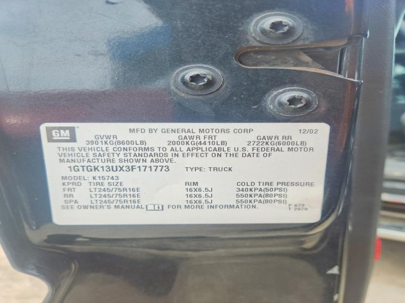 Продажа на аукционе авто 2003 Gmc Siera 1500, vin: 1GTGK13UX3F171773, номер лота: 54053866
