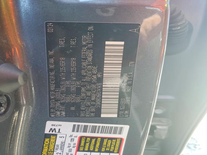2024 Toyota Highlander Hybrid მანქანა იყიდება აუქციონზე, vin: 5TDKBRCH6RS141416, აუქციონის ნომერი: 55304036
