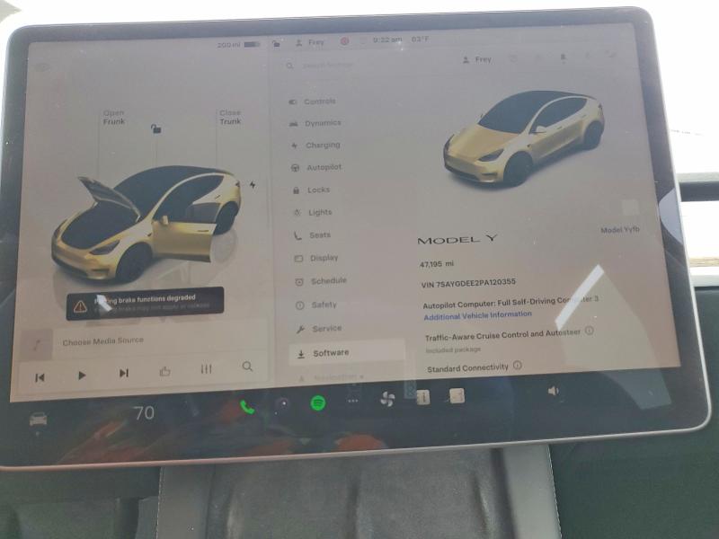 Продажа на аукционе авто 2023 Tesla Model Y, vin: 7SAYGDEE2PA120355, номер лота: 53544306
