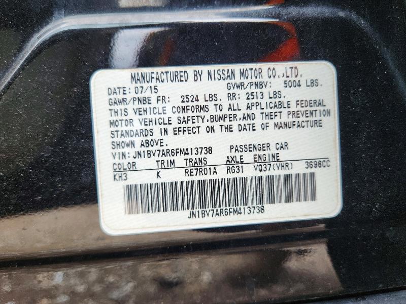 Auction sale of the 2015 Infiniti Q50, vin: JN1BV7AR6FM413738, lot number: 52522156