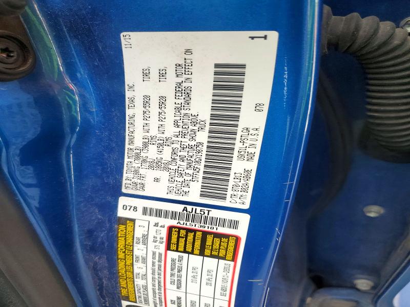 Продажа на аукционе авто 2016 Toyota Tundra, vin: 5TFFW5F10GX198750, номер лота: 53345756