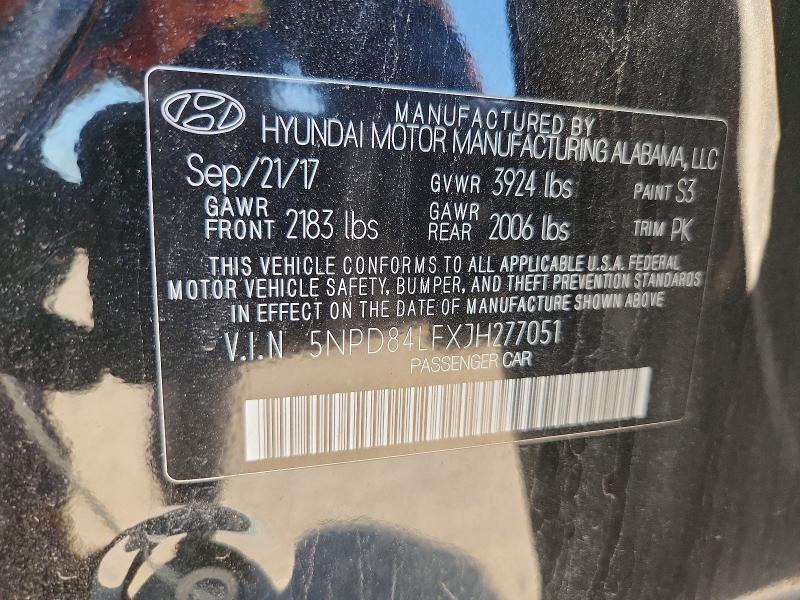Продажа на аукционе авто 2018 Hyundai Elantra, vin: 5NPD84LFXJH277051, номер лота: 51683136