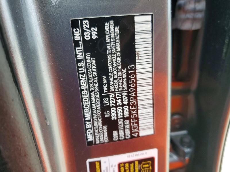 Aukcja sprzedaży 2023 Mercedes-benz Gls, vin: 4JGFF5KE3PA965613, numer aukcji: 51610206