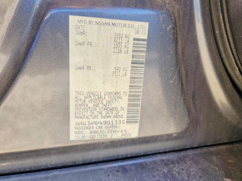 Aukcja sprzedaży 2015 Nissan Altima, vin: 1N4AL3AP6FN901335, numer aukcji: 52606006