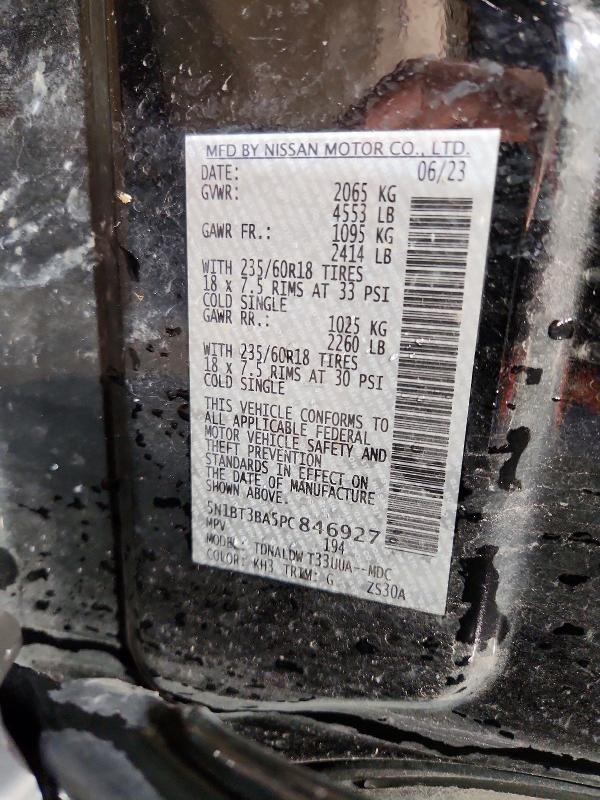 Продажа на аукционе авто 2023 Nissan Rogue, vin: 5N1BT3BA5PC846927, номер лота: 54869276