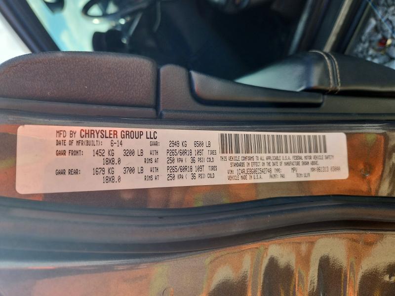 51958476 :رقم المزاد ، 1C4RJEBG0EC542748 vin ، 2014 Jeep Grand Cherokee مزاد بيع