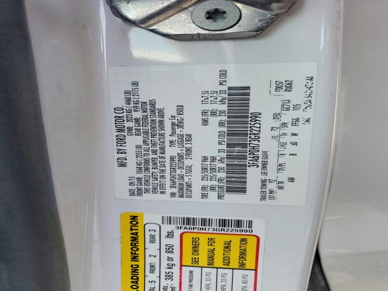 Продажа на аукционе авто 2016 Ford Fusion, vin: 3FA6P0H73GR225990, номер лота: 52026036