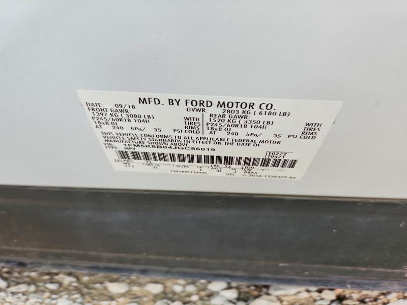 2018 Ford Explorer მანქანა იყიდება აუქციონზე, vin: 1FM5K8B84JGC86019, აუქციონის ნომერი: 53998236