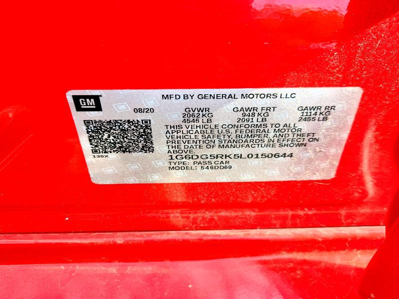 2020 Cadillac Ct4 მანქანა იყიდება აუქციონზე, vin: 1G6DG5RK5L0150644, აუქციონის ნომერი: 55170526