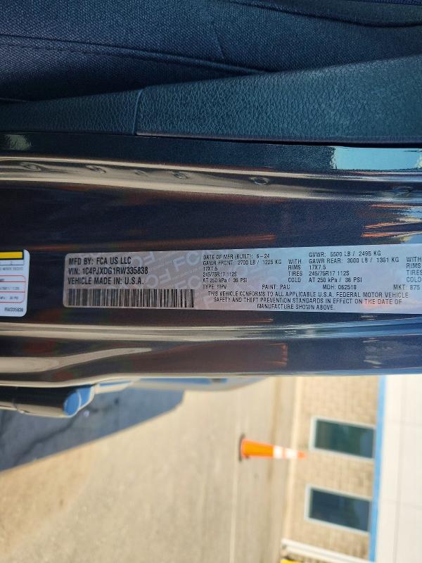 2024 Jeep Wrangler მანქანა იყიდება აუქციონზე, vin: 1C4PJXDG1RW335838, აუქციონის ნომერი: 52677556