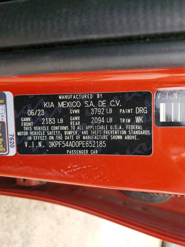 Aukcja sprzedaży 2023 Kia Forte, vin: 3KPF54AD0PE652185, numer aukcji: 52467276