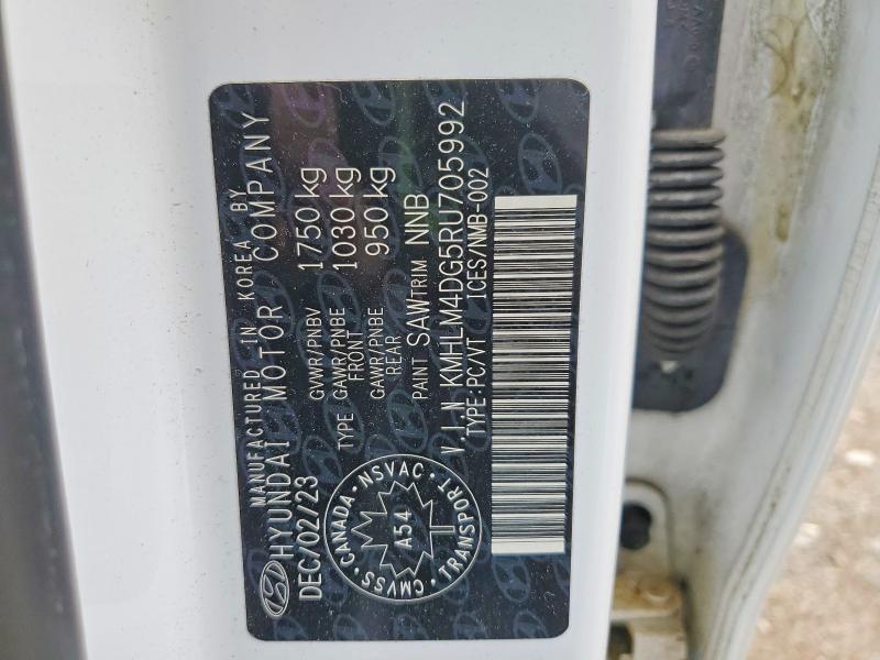 2024 Hyundai Elantra მანქანა იყიდება აუქციონზე, vin: KMHLM4DG5RU705992, აუქციონის ნომერი: 52556096