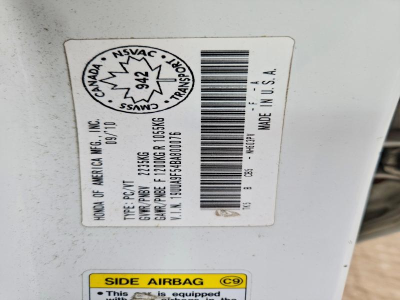 Aukcja sprzedaży 2011 Acura Tl, vin: 19UUA9F54BA800076, numer aukcji: 54053556