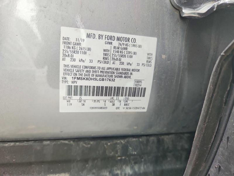 Aukcja sprzedaży 2020 Ford Explorer, vin: 1FMSK8DH5LGB17632, numer aukcji: 53368156