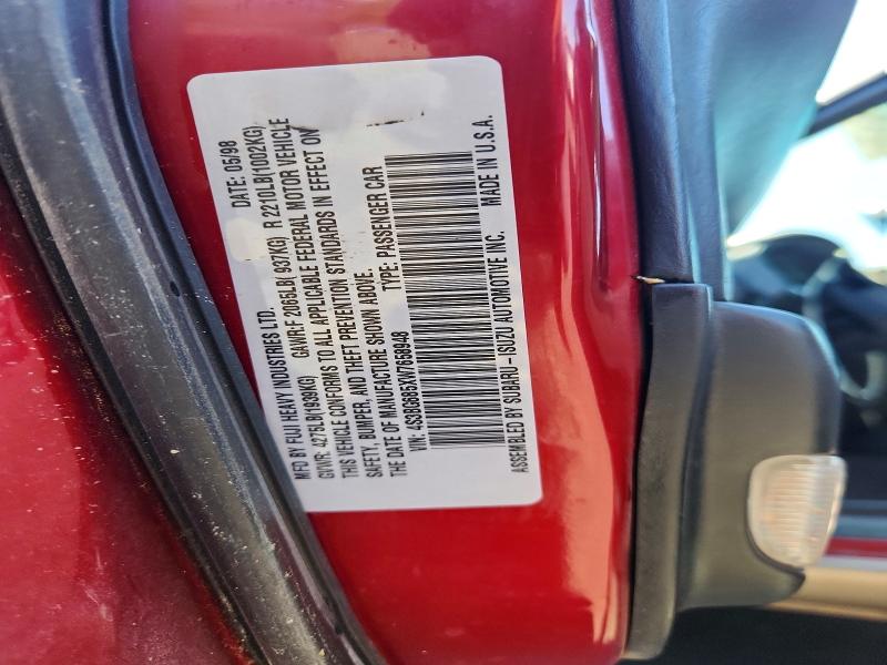 Продаж на аукціоні авто 1998 Subaru Legacy, vin: 4S3BG685XW7658948, номер лоту: 53849426