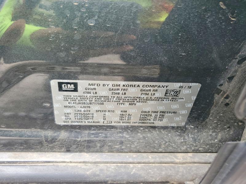 Aukcja sprzedaży 2018 Buick Encore, vin: KL4CJASB3JB717555, numer aukcji: 54193106