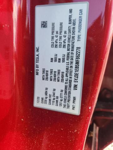 Aukcja sprzedaży 2021 Tesla Model 3, vin: 5YJ3E1EB5MF862278, numer aukcji: 53300446