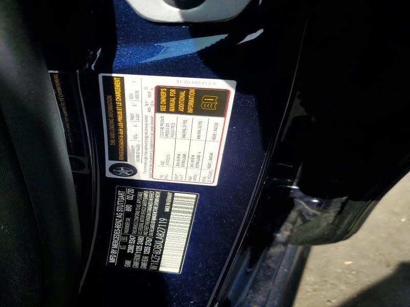 Продаж на аукціоні авто 2020 Mercedes-benz E, vin: W1KZF8DBXLA827119, номер лоту: 52384206