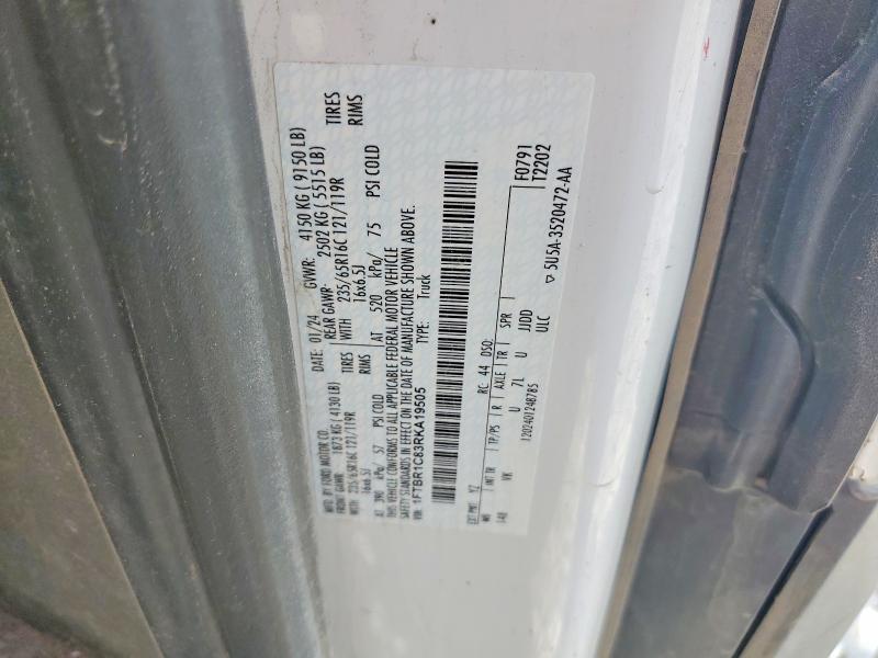 Aukcja sprzedaży 2024 Ford Transit, vin: 1FTBR1C83RKA19505, numer aukcji: 52311986