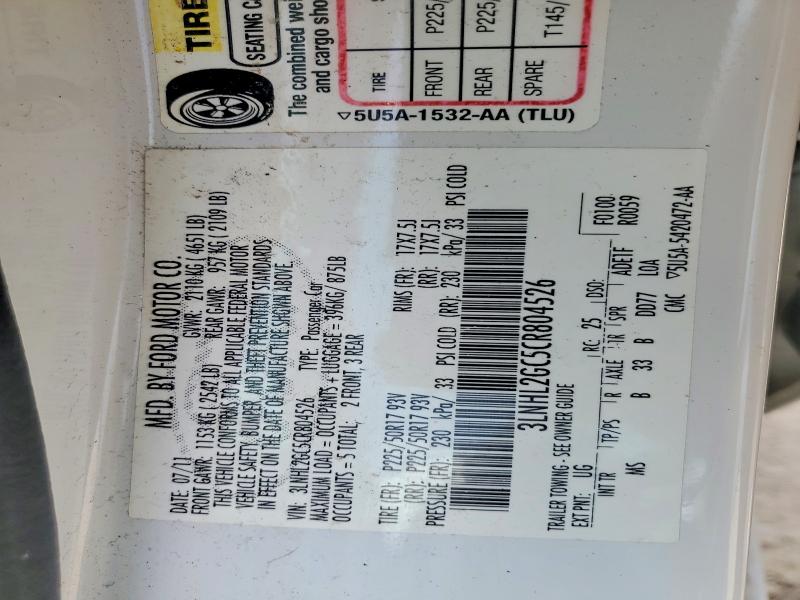 Продаж на аукціоні авто 2012 Lincoln Mkz, vin: 3LNHL2GC5CR804526, номер лоту: 55542866