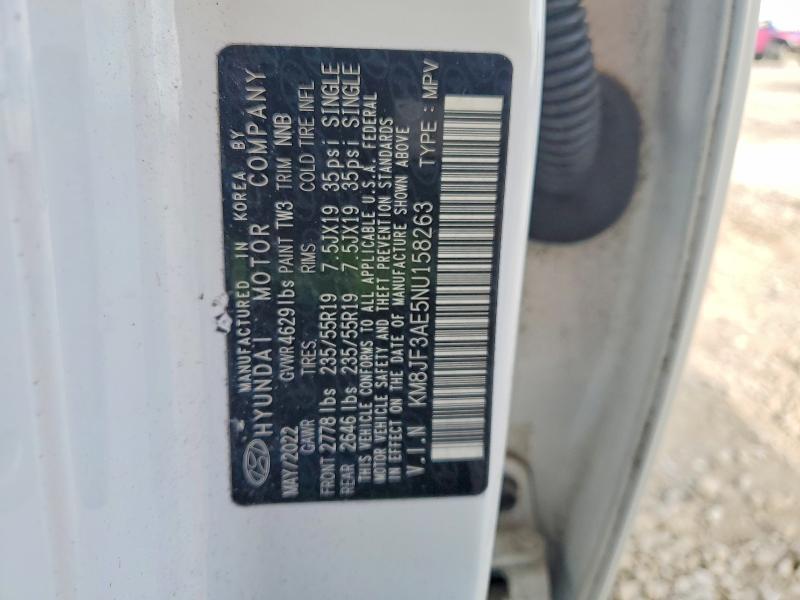 Продажа на аукционе авто 2022 Hyundai Tucson, vin: KM8JF3AE5NU158263, номер лота: 53428726