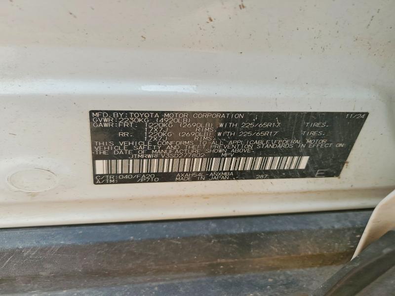 Aukcja sprzedaży 2025 Toyota Rav4 Hybrid, vin: JTMRWRFV3SD277802, numer aukcji: 52205566