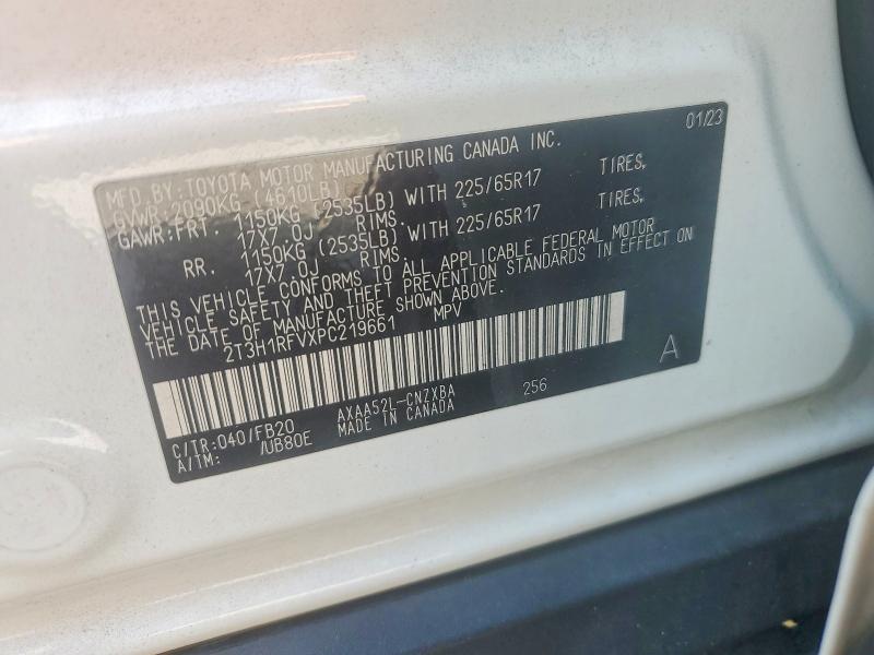 Продаж на аукціоні авто 2023 Toyota Rav4, vin: 2T3H1RFVXPC219661, номер лоту: 53317956