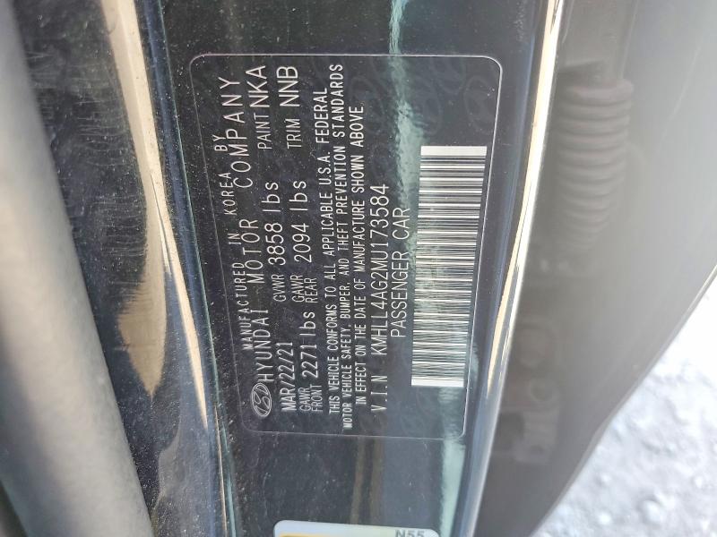 52900226 :رقم المزاد ، KMHLL4AG2MU173584 vin ، 2021 Hyundai Elantra مزاد بيع