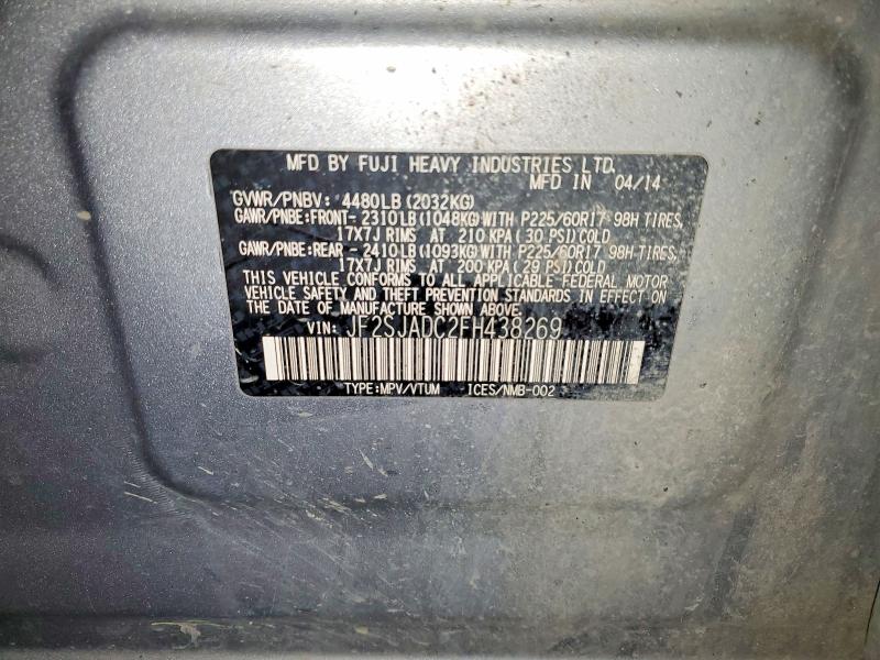Auction sale of the 2015 Subaru Forester, vin: JF2SJADC2FH438269, lot number: 47329096