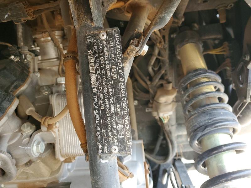 Продаж на аукціоні авто 2020 Cfmoto Unknown, vin: LCELV1ZG1L6000501, номер лоту: 52860356