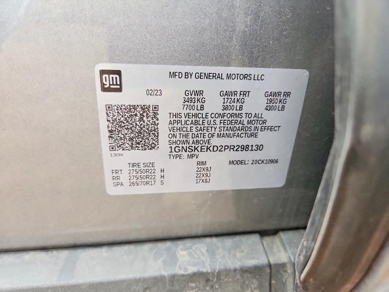 Продаж на аукціоні авто 2023 Chevrolet Suburban, vin: 1GNSKEKD2PR298130, номер лоту: 54199456